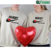 Couple Hubby Wifey Nike Swoosh Embroidered Shirt