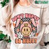 Dont Worry Be Hoppy Happy Easter Smiley Bunny Ears T Shirt
