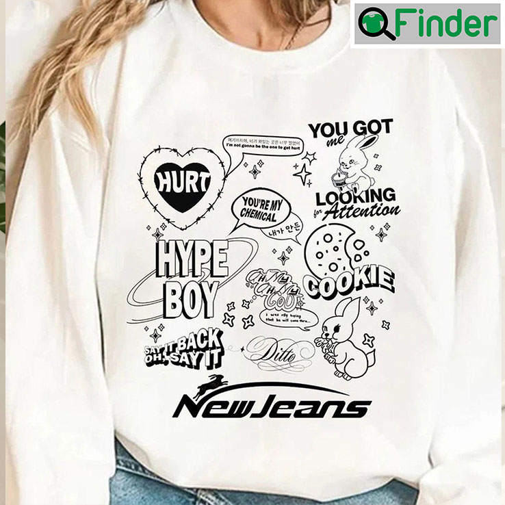 Newjeans Band Track List Album Sweatshirt Gift For Fan Newjeans Band Track List Album Sweatshirt Gift For Fan