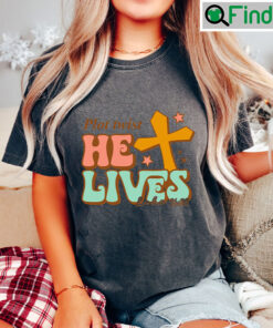 Plot Twist He Lives Christian Cross Tee