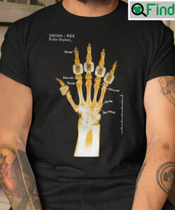 5 Rings Skeleton T Shirt Patient 24 Kobe Bryant Skeleton Hand