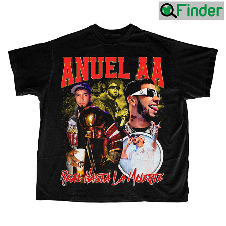 Anuel AA Retro Vintage Print T Shirt Anuel AA Retro Vintage Print T Shirt