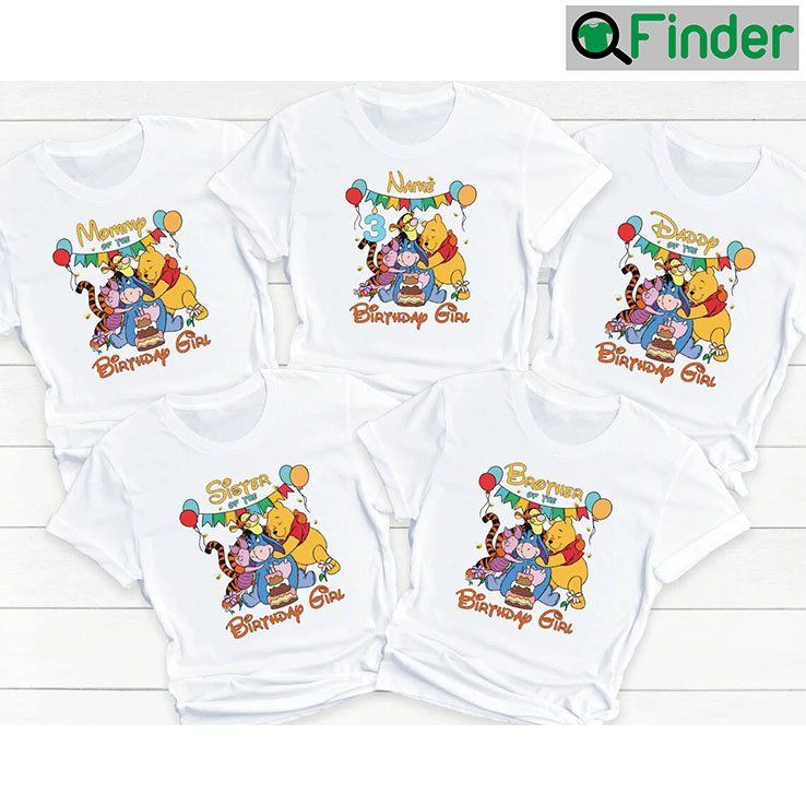 Winnie The Pooh Personalized Birthday T shirt Winnie The Pooh Personalized Birthday T shirt