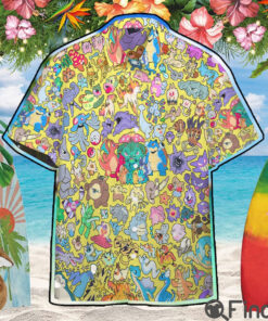 All Pokemon Gen 1 Kanto Region Custom Hawaii Button Shirt