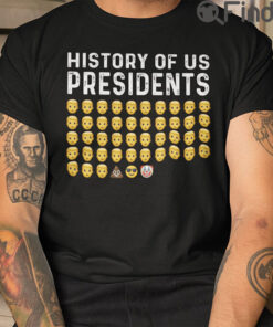 History Of US Presidents T Shirt Pro Trump Joe Biden Clown Emoji