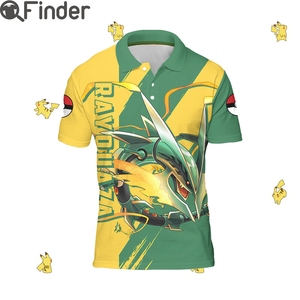 Legendary Pokemon Duo Type Dragon Flying Mega Rayquaza Custom Polo T Shirt Legendary Pokemon Duo Type Dragon Flying Mega Rayquaza Custom Polo T Shirt