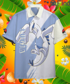 Legendary Pokemon Duo Type Psychic Flying Lugia Custom Hawaii Button T Shirt