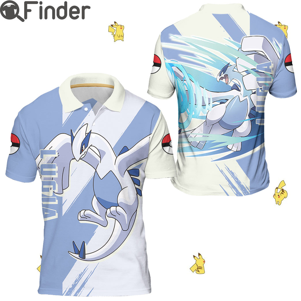 Legendary Pokemon Duo Type Psychic Flying Lugia Custom Polo Shirt Legendary Pokemon Duo Type Psychic Flying Lugia Custom Polo Shirt