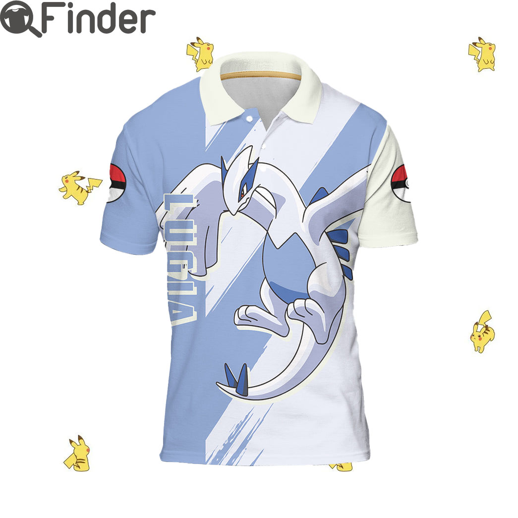 Legendary Pokemon Duo Type Psychic Flying Lugia Custom Polo T Shirts Legendary Pokemon Duo Type Psychic Flying Lugia Custom Polo T Shirts