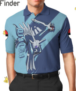 Legendary Pokemon Duo Type Steel Dragon Dialga Custom Polo Shirt