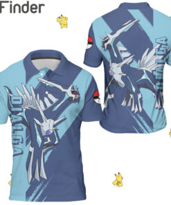 Legendary Pokemon Duo Type Steel Dragon Dialga Custom Polo Shirts