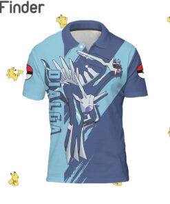 Legendary Pokemon Duo Type Steel Dragon Dialga Custom Polo T Shirt
