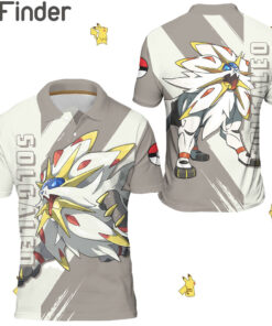 Legendary Pokemon Duo Type Steel Psychic Solgaleo Polo Shirts