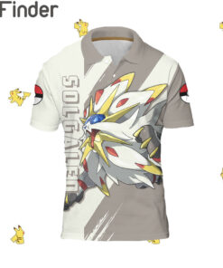 Legendary Pokemon Duo Type Steel Psychic Solgaleo Polo T Shirt