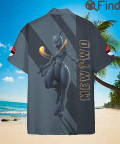 Legendary Pokemon Psychic Type Mewtwo Custom Hawaii Button Shirts