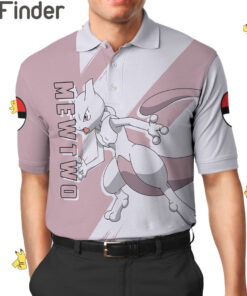 Legendary Pokemon Psychic Type Mewtwo Custom Polo Shirt