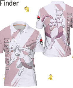 Legendary Pokemon Psychic Type Mewtwo Custom Polo Shirts