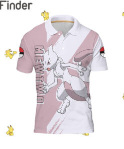 Legendary Pokemon Psychic Type Mewtwo Custom Polo T Shirt