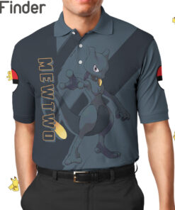 Legendary Pokemon Type Psychic Mewtwo Custom Polo Shirt