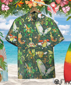 Pokemon Bug Type Custom Hawaii Button Shirt
