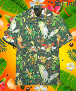 Pokemon Bug Type Custom Hawaii Button T Shirt