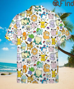 Pokemon Chibi Cute Custom Hawaii Button Shirts