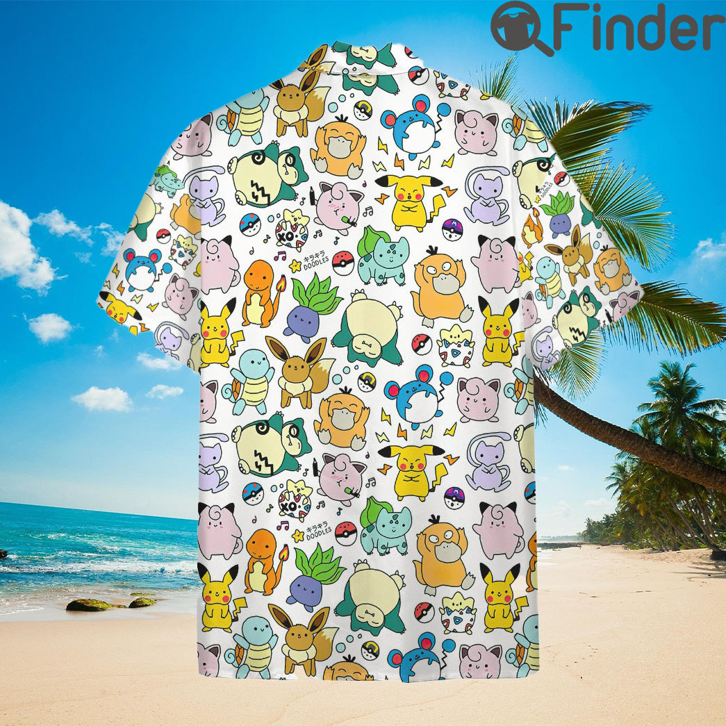 Pokemon Chibi Cute Custom Hawaii Button Shirts Pokemon Chibi Cute Custom Hawaii Button Shirts