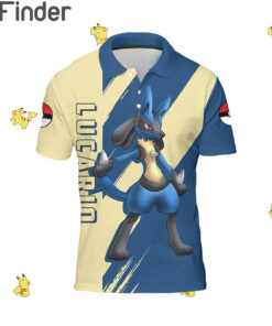 Pokemon Duo Type Fighting Steel Lucario Custom Polo Shirts