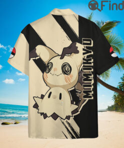 Pokemon Duo Type Ghost Fairy Mimikyu Custom Hawaii Button Shirts