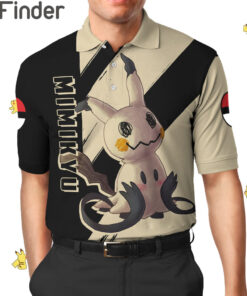 Pokemon Duo Type Ghost Fairy Mimikyu Custom Polo Shirt