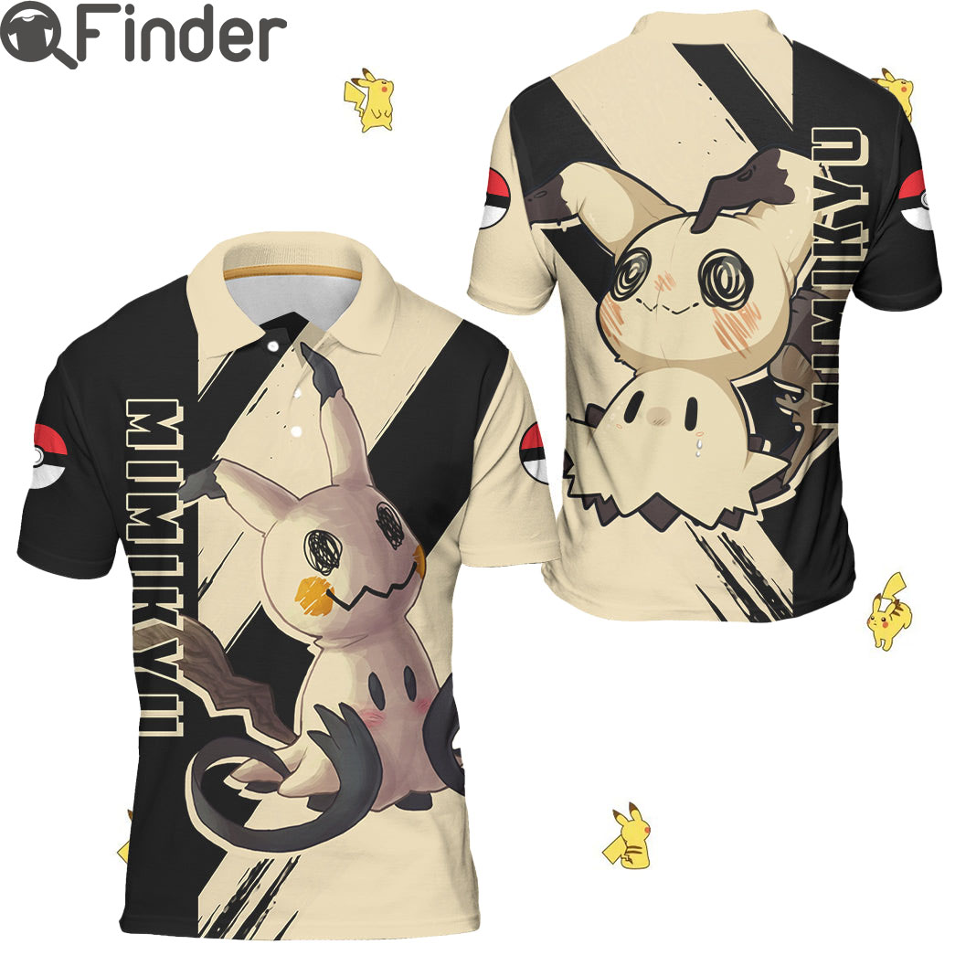 Pokemon Duo Type Ghost Fairy Mimikyu Custom Polo Shirts Pokemon Duo Type Ghost Fairy Mimikyu Custom Polo Shirts