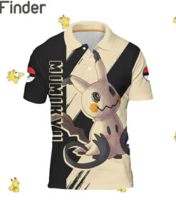 Pokemon Duo Type Ghost Fairy Mimikyu Custom Polo T Shirt