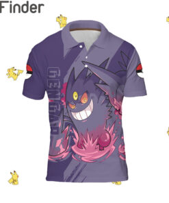 Pokemon Duo Type Ghost Poison Mega Gengar Custom Polo T Shirt