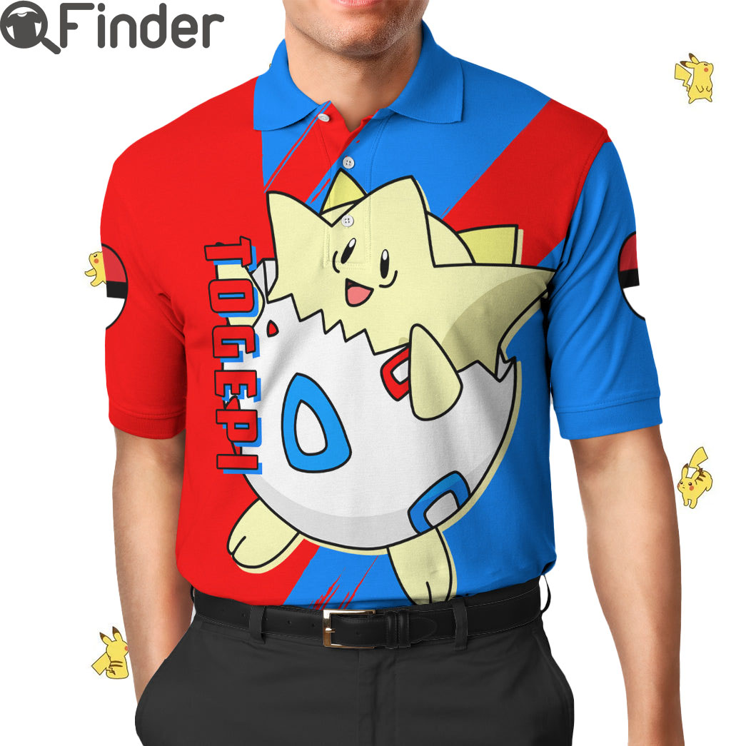 Pokemon Duo Type Normal Fairy Type Togepi Custom Polo Shirt Pokemon Duo Type Normal Fairy Type Togepi Custom Polo Shirt