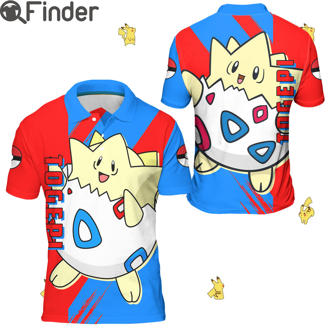 Pokemon Duo Type Normal Fairy Type Togepi Custom Polo Shirts Pokemon Duo Type Normal Fairy Type Togepi Custom Polo Shirts