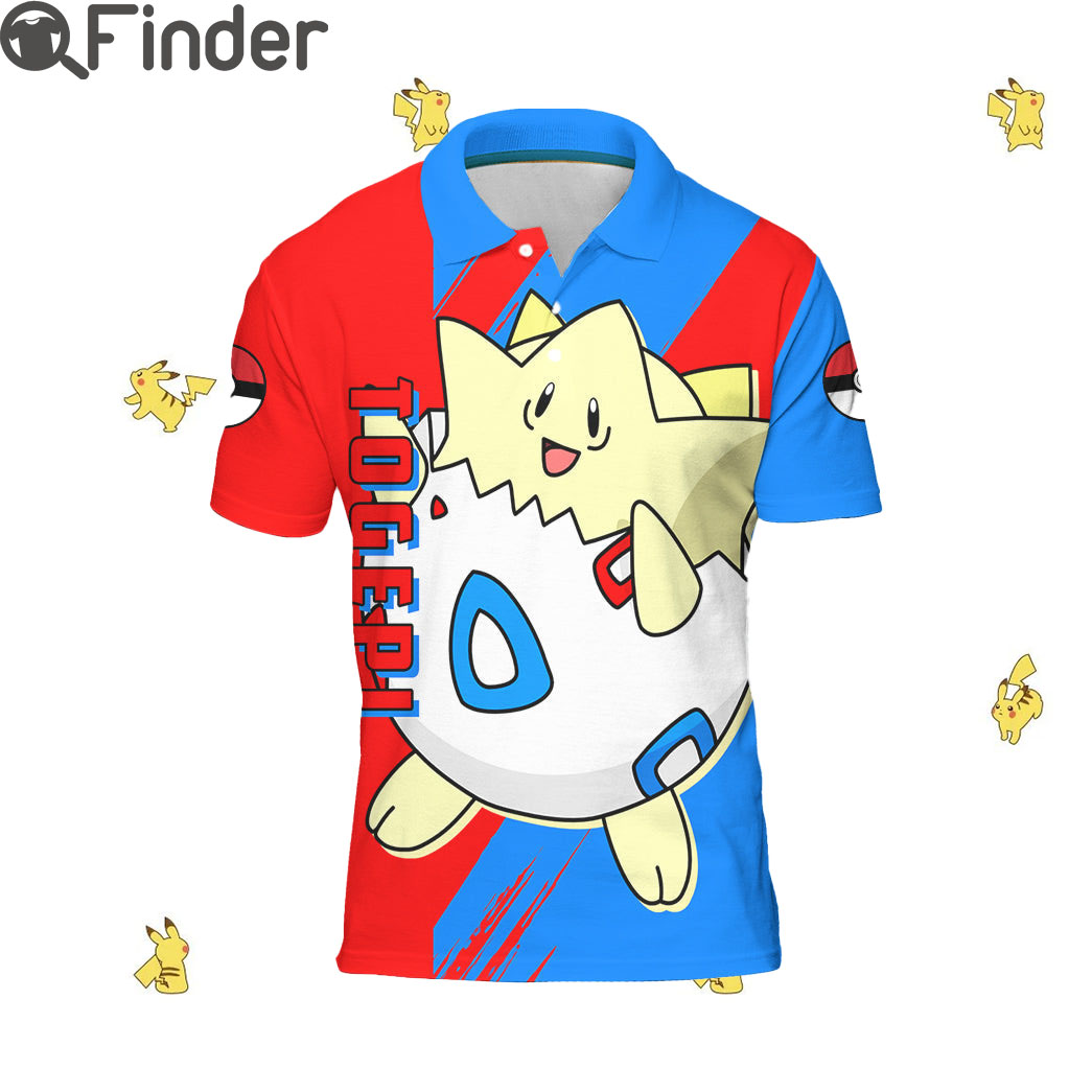 Pokemon Duo Type Normal Fairy Type Togepi Custom Polo T Shirt Pokemon Duo Type Normal Fairy Type Togepi Custom Polo T Shirt