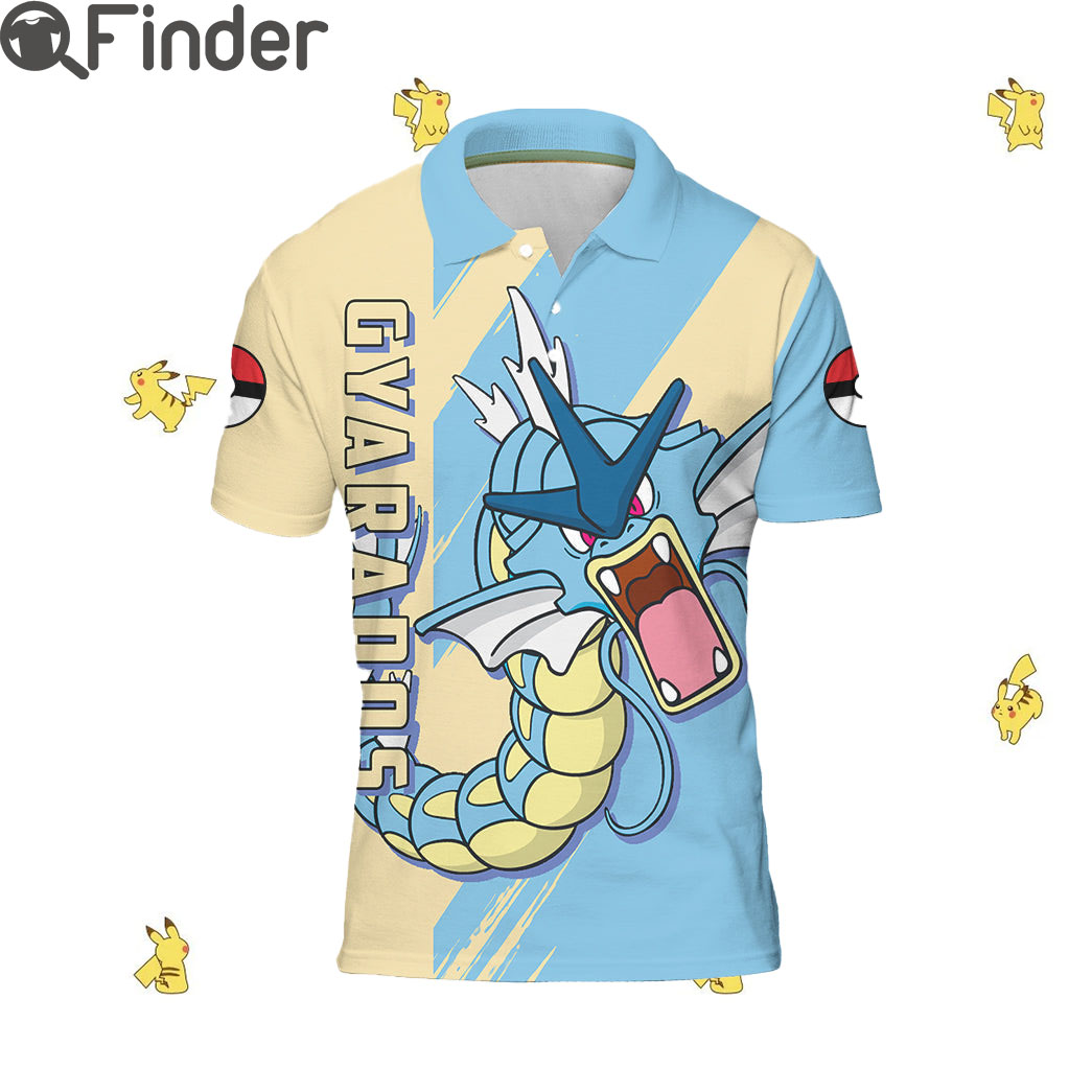 Pokemon Duo Type Water Flying Gyarados Custom Polo Shirt Pokemon Duo Type Water Flying Gyarados Custom Polo Shirt