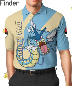 Pokemon Duo Type Water Flying Gyarados Custom Polo T Shirt
