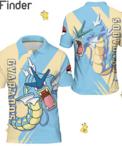 Pokemon Duo Type Water Flying Gyarados Custom Polo T Shirts