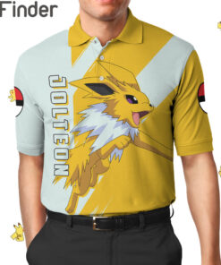 Pokemon Eevee Evolution Electric Type Jolteon Custom Polo T Shirt