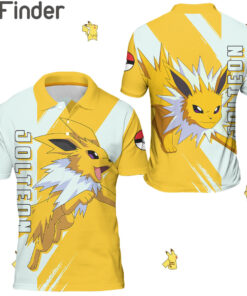Pokemon Eevee Evolution Electric Type Jolteon Custom Polo T Shirts