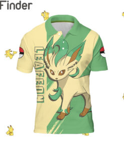 Pokemon Eevee Evolution Grass Type Leafeon Custom Polo T Shirt