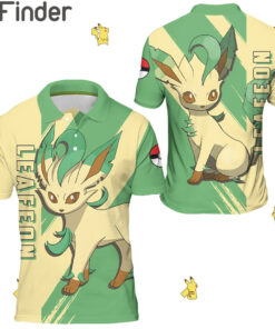Pokemon Eevee Evolution Grass Type Leafeon Custom Polo T Shirts