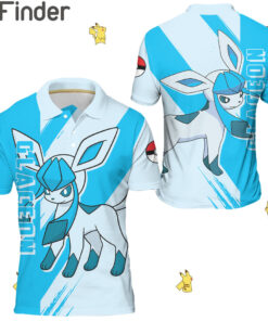 Pokemon Eevee Evolution Ice Type Glaceon Custom Polo Shirt
