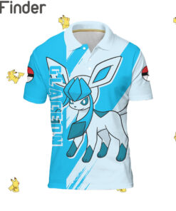 Pokemon Eevee Evolution Ice Type Glaceon Custom Polo T Shirt