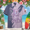 Pokemon Eevee Evolution Psychic Type Espeon Custom Hawaii Button Shirt