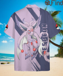 Pokemon Eevee Evolution Psychic Type Espeon Custom Hawaii Button Shirts