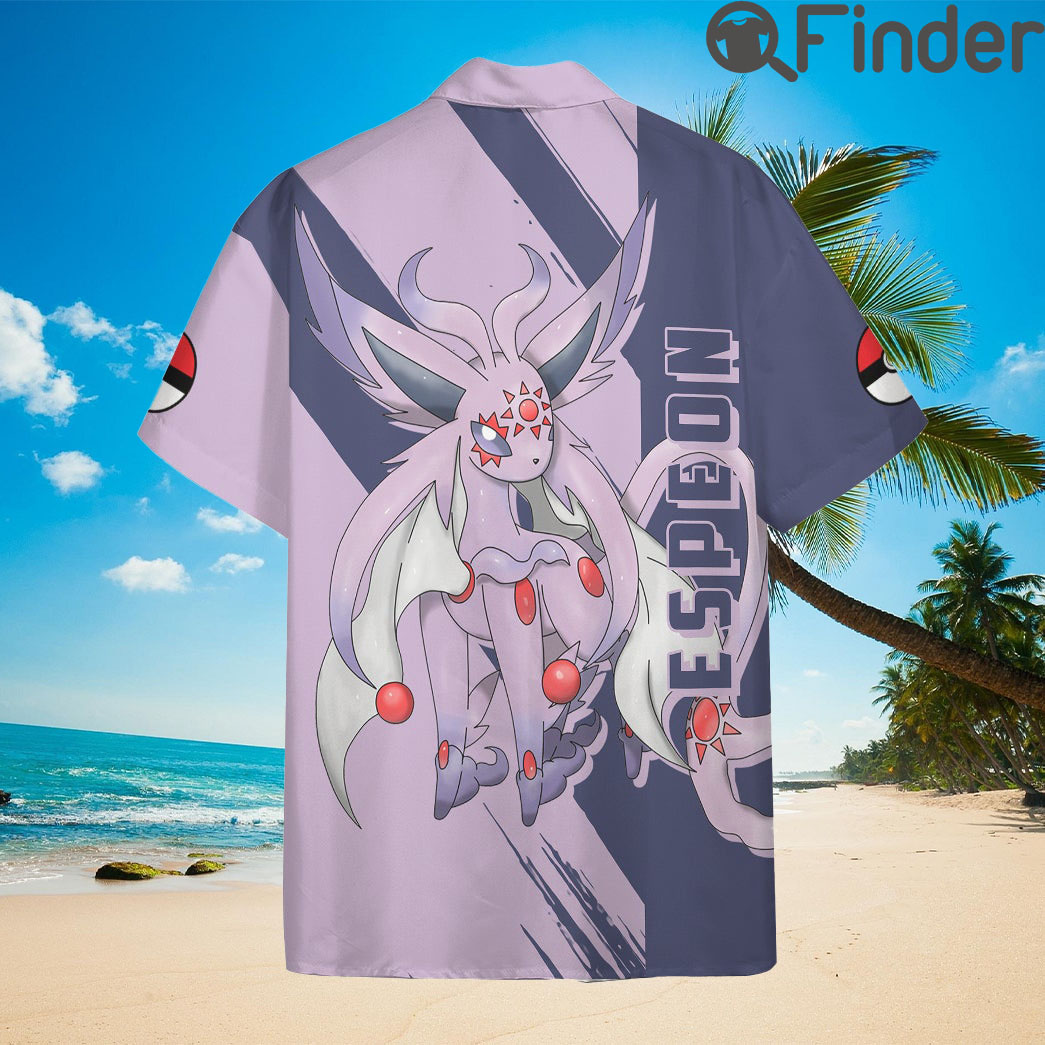 Pokemon Eevee Evolution Psychic Type Espeon Custom Hawaii Button Shirts Pokemon Eevee Evolution Psychic Type Espeon Custom Hawaii Button Shirts