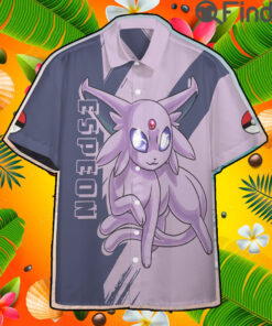 Pokemon Eevee Evolution Psychic Type Espeon Custom Hawaii Button T Shirt
