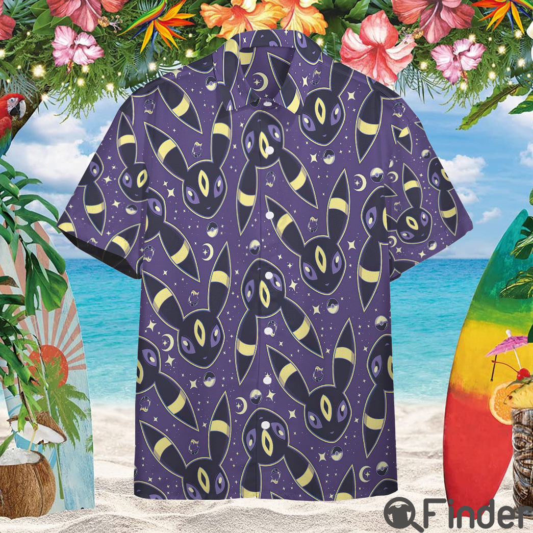 Pokemon Eevee Evolution Type Dark Umbreon Custom Hawaii Button Shirt Pokemon Eevee Evolution Type Dark Umbreon Custom Hawaii Button Shirt